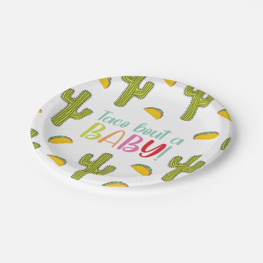 Taco Bout A Baby Paper Borden Papieren Bordje (Gekanteld)