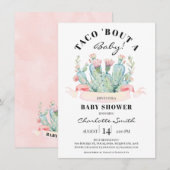 Taco Bout A baby Succulent Cactus Baby shower Kaart (Voorkant / Achterkant)