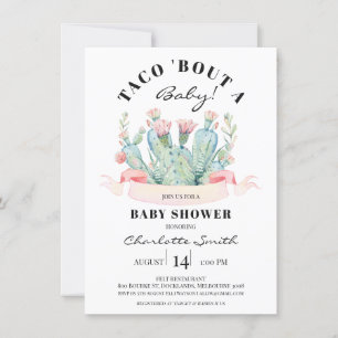 Taco Bout A baby Succulent Cactus Baby shower Kaart