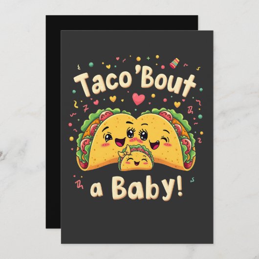 Taco 'Bout a Baby Zwangerschap Tao Cinco De Mayo  Aankondiging (Voorkant / Achterkant)