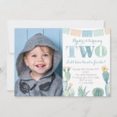 Taco Bout A Fiesta, Boy 2nd Birthday Party Afbeeld Kaart (Voorkant)