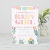Taco Bout A Fiesta Mexicaans Baby shower voor meis Kaart (Staand voorkant)