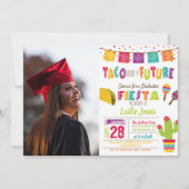 Taco Bout a Future Afstuderen Uitnodiging Foto WH (Voorkant)
