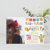 Taco Bout a Future Afstuderen Uitnodiging Foto WH (Staand voorkant)