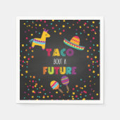 Taco Bout a Future Fiesta Graduation Napkin Servet (Voorkant)