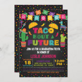 Taco Bout a Future Invitation - Blk Kaart (Voorkant / Achterkant)