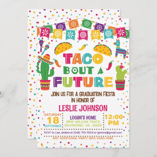 Taco Bout a Future Invitation Kaart (Voorkant / Achterkant)