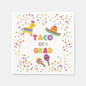 Taco Bout a Grad Fiesta Graduation Napkin - White Servet (Voorkant)