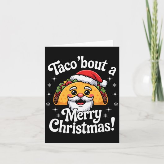 Taco ‘bout A Merry Christmas Food Puns Mexican San Kaart (Voorkant)