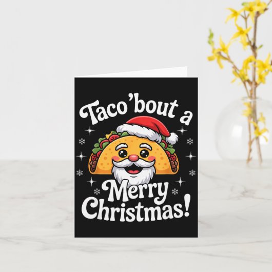 Taco ‘bout A Merry Christmas Food Puns Mexican San Kaart (Gele Bloem)