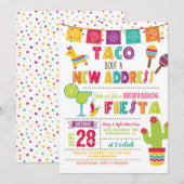 Taco Bout a New Address Housewarming Invitation W Kaart (Voorkant / Achterkant)