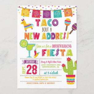 Taco Bout a New Address Housewarming Invitation W Kaart