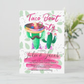 Taco Bout A Party Engagement Party Kaart (Staand voorkant)