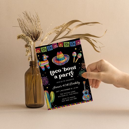 Taco Bout a Party Fiesta Birthday Invitation Kaart