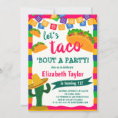 Taco Bout a Party Fiesta Heilige Cactus Cinco de M Kaart (Voorkant)
