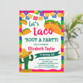 Taco Bout a Party Fiesta Heilige Cactus Cinco de M Kaart (Staand voorkant)