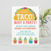 Taco Bout a Party Invitation Kaart (Staand voorkant)