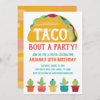 Taco Bout a Party Invitation Kaart
