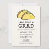 Taco Bout AFSTUDEERDER Black Graduparty Invitation Kaart (Voorkant)