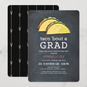 Taco Bout AFSTUDEERDER Chalkboard Drive-by Blk Afs Kaart