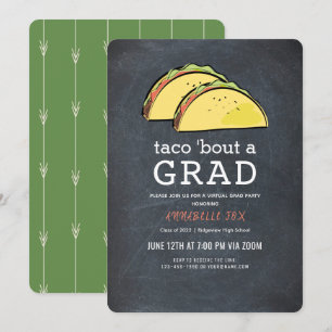 Taco Bout AFSTUDEERDER Chalkboard Virtual Afstuder Kaart