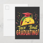 Taco 'Bout Afstuderen Afstudeer Cinco De Mayo  Uitnodiging Briefkaart (Voorkant / Achterkant)