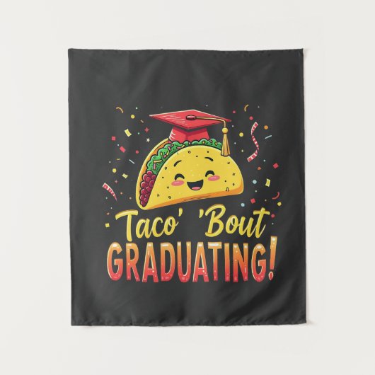Taco 'Bout Afstuderen Afstudeerfeest Cinco De Mayo Wandkleed (Voorkant)