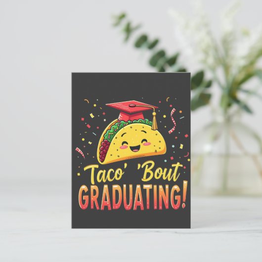 Taco 'Bout Afstuderen Afstuderen Cinco De Mayo  Aankondigingskaart (Staand voorkant)