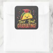 Taco 'Bout afstuderen Afstuderen Cinco de Mayo Vierkante Sticker (Tas)