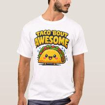 Taco 'Bout Awesome Cute Taco Pun Cartoon Ontwerp
