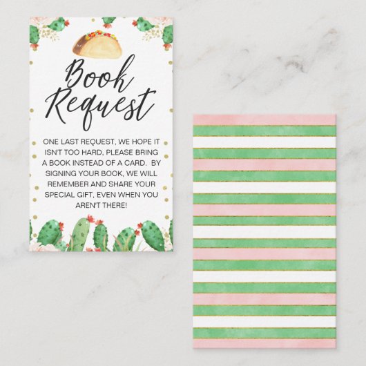 Taco Bout Baby Book Request Insert Visitekaartje (Voorkant / Achterkant)