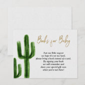 Taco bout baby Cactus Baby shower Boeken voor Baby Uitnodiging Briefkaart (Voorkant / Achterkant)