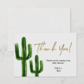 Taco bout baby Cactus Baby shower Dank u kaart (Voorkant / Achterkant)