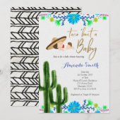 Taco bout baby Cactus Baby shower Uitnodigingskaar Kaart (Voorkant / Achterkant)