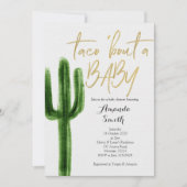 Taco bout baby Cactus Couples Douche Uitnodiging (Voorkant)