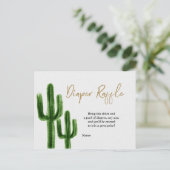 Taco bout baby Cactus Koppels Douche Luier Raffle Briefkaart (Staand voorkant)