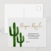 Taco bout baby Cactus Koppels Douche Luier Raffle Briefkaart (Voorkant / Achterkant)