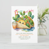 Taco 'bout Baby Fiesta Baby Shower Leuk Kaart (Staand voorkant)
