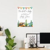Taco Bout Baby Fiesta Baby shower Welkomstbord Poster (Thuiskantoor)