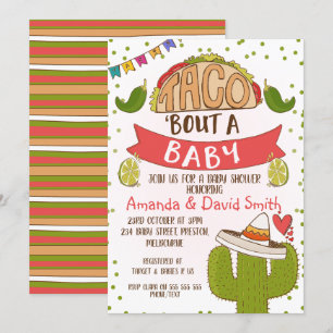 Taco bout Baby Fiesta Thema Baby shower Uitnodigin Kaart