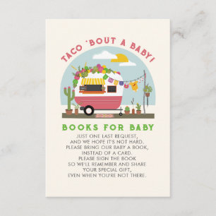 Taco Bout Baby Girl Baby shower Book Request Informatiekaartje