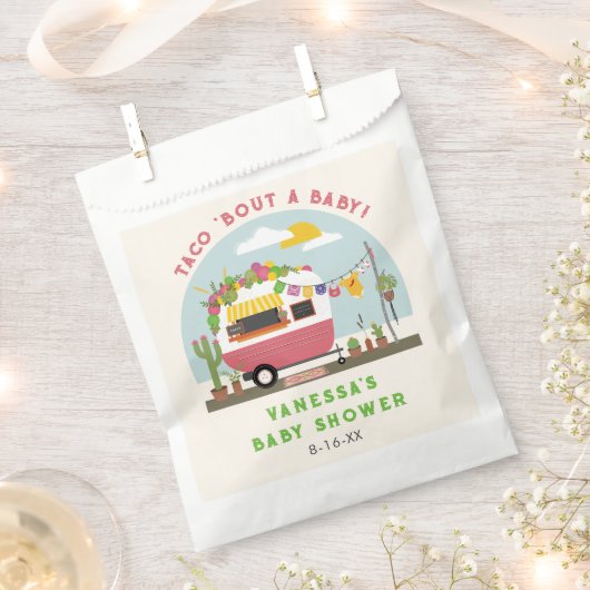 Taco Bout Baby Hot Pink Girl Baby shower Bedankzakje (Geknipt)