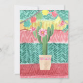 Taco Bout Baby Mexican Cactus Fiesta Baby shower Kaart (Achterkant)