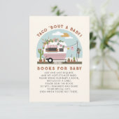 Taco Bout Baby shower Book Request Pink Informatiekaartje (Staand voorkant)