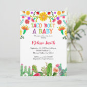 Taco Bout Baby shower met cactus Kaart (Staand voorkant)