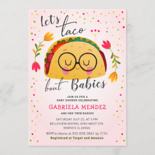 Taco Bout Baby's Twin Fiesta Baby shower Sprinkle Kaart