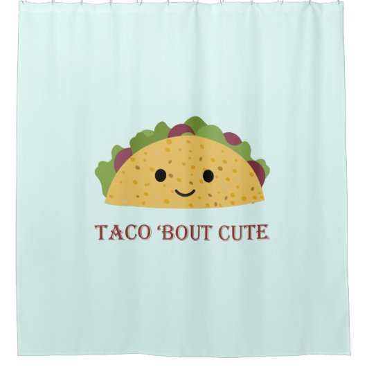 Taco Bout Cute Kawaii Taco Douchegordijn (Voorkant)