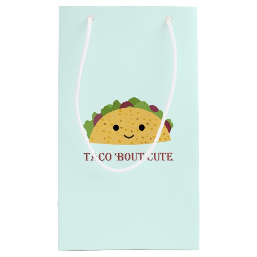 Taco Bout Cute Kawaii Taco Klein Cadeauzakje (Achterkant)