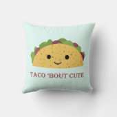 Taco Bout Cute Kawaii Taco Kussen (Achterkant)