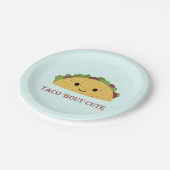 Taco Bout Cute Kawaii Taco Papieren Bordje (Gekanteld)